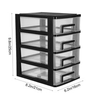 1 x RAW Customer Returns CLISPEED Four-layer Desk Organizer Storage Cabinet Plastic Drawer Cabinet Multifunctional Storage Rack Storage Container Furniture for Office Bedroom Bathroom - RRP €29.99