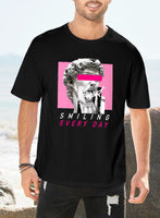 1 x Brand New Elegancity Black T-Shirt Pink Men s Summer Crew Neck T-Shirt Short Sleeve Men s T-Shirt XXL - RRP €27.6