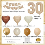 22 x Brand New 18th birthday decoration 18 birthday girl boy balloons beige happy birthday garland birthday decoration 18 heart foil balloon 18 balloon numbers 18 xxl balloons beige gold balloons for birthday - RRP €243.98