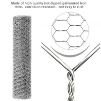 1 x RAW Customer Returns 40cm x 5m Chicken Wire Galvanized Hexagon Florist Chicken Garden Fencing Poultry Netting with Cutting Pliers and 50pcs Cable Ties - RRP €21.6