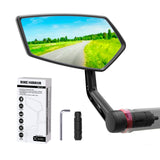 1 x RAW Customer Returns RBRL Bicycle Mirror Extra Large Bar End Bicycle Mirror, Impact-Resistant Real Glass Mirror Surface Rearview Mirror Bicycle, Bicycle Mirror for E-Bike Universal Bicycle Rearview Mirror left right  - RRP €35.28