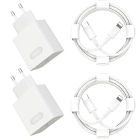 3 x RAW Customer Returns 30W iPhone Charger and USB-C Cable 2 Meters, 4-Pack PD 3.0 Fast Charger, Mfi Certification, Quick Charger Plug Adapter for iPhone 14 Pro Max 13 12 11 X XS XS Pro Max XR SE - RRP €56.04