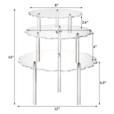 1 x RAW Customer Returns Okllen 3 Pack Clear Acrylic Cake Stand, Cupcake Stand Cake Holder, Countertop Dessert Display Riser for Bakery, Appetizer, Birthday Wedding Party, Baby Shower, Flower Shape - RRP €21.99