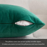 1 x RAW Customer Returns MIULEE Set of 2 VELVET Cushion Cover Decorative Decorative Cushion Sofa Cushion Lumbar Cushion Throw Pillow Cover with Hidden Zip Sofa Bedroom 12 x 20 Inch 30 x 50 cm Malachite Green - RRP €13.99