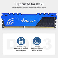 1 x RAW Customer Returns DDR3 Desktop Memory RAM 32GB Kit 4x8GB 1600MHz CL11 U-DIMM Wlizedle PC Computer Memory PC3-12800 240-Pin 1.5V Non-ECC Unbuffered 2Rx8 Upgrade Desktop Memory Module for Computer, Blue - RRP €58.48