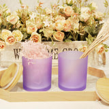 2 x Brand New R FLORY 7 7 OZ Glass Jars 2 Pack Thick Glass Candle Jars with Bamboo Lids Bathroom Container Vanity Cotton Swab Storage Matte Purple  - RRP €34.28