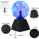 1 x RAW Customer Returns Pheashine plasma ball, 15 cm plasma ball touch and sound sensitive, plasma lamp 6 inch magic plasma light blue lightning ball magic ball educational toy physics 220V - RRP €35.69