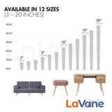 1 x RAW Customer Returns 18cm Wooden Table Legs, La Vane Pack of 4 Solid Wood Conical Replacement Furniture Feet Furniture Legs with Mounting Plates Screws for Sofa Bed Cabinet Couch Chair - RRP €21.67