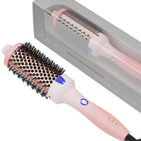 1 x RAW Customer Returns K K Thermal Brush, Keratin Protect Heated Barrel Hot Hair Brush, Ionic Smooth Shine Volume Comb, Hair Straightener Curler Styling Tool, Dual Voltage, 45 mm - RRP €50.41