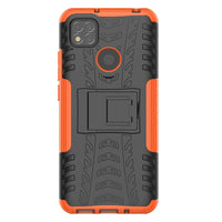 1 x Brand New JMstore Case Compatible with Xiaomi Redmi 9C Tempered Glass Protection,Armor Support Hybrid Case Cover Cases Orange  - RRP €19.2