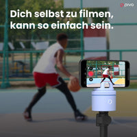 1 x RAW Customer Returns Pivo Pod Lite Sports Automatic Tracking on 360 Degree Photo Video Recordings for Sports Training, Racket Sports, Tennis like Cell Phone Holder Tripod, Blue - RRP €124.22