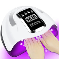 1 x RAW Customer Returns MainPi UV LED lamp for gel nails 280w, professional nail dryer lamp for nails with 4 timers, automatic sensor and LCD display nail lamp, portable nail dryer, suitable for all gels white  - RRP €25.99