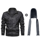 1 x RAW Customer Returns Uusollecy Men s Leather Jacket Faux Leather Jacket with Removable Hood Black M - RRP €73.9