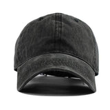 1 x RAW Customer Returns Wennmole Unisex Adult Baseball Hat Washed Cotton Adjustable Baseball Cap Hats Summer Sun Hat Black  - RRP €24.0