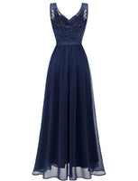 1 x RAW Customer Returns Gardenwed Evening Dresses Elegant for Wedding Ladies Dresses Cocktail Dress Lace Dress Formal Dresses for Women Ball Gown Navy XL - RRP €62.26