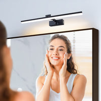 1 x RAW Customer Returns TYhogar LED mirror lamp bathroom 60cm, 12W 180 rotatable LED mirror lamp bathroom mirror light bathroom lamp, 3000K 4500K 6000K 3 color temperature settings LED bathroom mirror IP44 - RRP €65.88