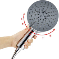 1 x RAW Customer Returns Shower Head Hand Shower, LEEFE 152mm Large Rain Shower - 7 Jet Modes, Chrome - RRP €21.92