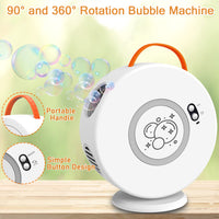 1 x RAW Customer Returns Weilim Soap Bubble Machine Automatic 90 360 Rotatable, Portable Bubble Maker for Children, Professional Bubble Machine, Electric Bubble Toy for Outdoor Wedding Birthday Party - RRP €36.04