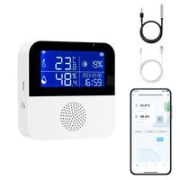 1 x RAW Customer Returns eMylo WiFi Thermometer Hygrometer Indoor, Tuya Room Thermometer WiFi Temperature Sensor with Smart App and Data Recording, for Baby Room, Greenhouse Accessories, Garage - RRP €30.82