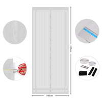 1 x RAW Customer Returns Sekey 100x220cm Magnetic Mosquito Screen for Doors, Magnetic Curtain, Closes by Itself, Without Drilling Holes It Can Be Shortened in Length and Width, White - RRP €18.99