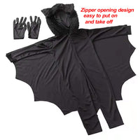 7 x Brand New Halloween carnival children s bat costume, bat cape with cape and gloves, bat costume vampire carnival costumes for 3-13 girls boys M 115-130cm  - RRP €66.92