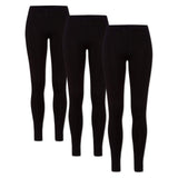 1 x RAW Customer Returns ORIGINAL BASICS Women s Leggings Made of Cotton Long Opaque Normal Waistband Pack of 3 Black XXL 44 46  - RRP €28.26