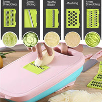 1 x Brand New Multifunctional chopping board, camping chopping board, 9 in 1 foldable chopping board, chopping board set with vegetable cutter, portable drain basket for camper accessories, motorhome accessories, outdoor, festivals - RRP €20.4