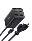 43 x RAW Customer Returns Baseus 65W USB C Charger, PD GaN3 Fast Wall Charger, 4 Ports 2USB-C 2USB Charging Station with 1.5m AC Cable for MacBook Pro Air, USB-C Laptop, iPhone 14 13 12, Samsung Galaxy S23 S22 - RRP €1560.47