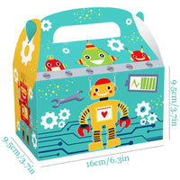 1 x RAW Customer Returns YGCHEN Robot Gift Bag Children s Birthday Party Bags Robot Gift Boxes Birthdays Decoration Party Favor Bags Robot Children Candy Boxes 12 Pieces - RRP €18.99