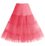 1 x Brand New Homrain 1950 Petticoat Vintage Retro Underskirt Hoop Skirt Underskirt Crinoline for Rockabilly Dress Festive Ladies Skirt Coral S - RRP €27.6