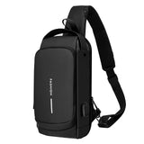 1 x RAW Customer Returns Long Keeper Anti-Theft Chest Bag for Men Women Sling Bag Crossbody Backpack Men s Shoulder Bag Waterproof Password Protection Shoulder Bag with USB - RRP €32.52