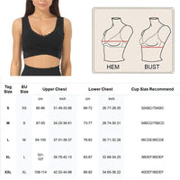 1 x RAW Customer Returns Litthing Wireless Lace Sports Bra Women s Seamless Bra Comfortable Wireless Bra Push Up Bra for Gym Yoga Workout Running Boxing - RRP €28.99