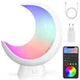 1 x RAW Customer Returns ECOLOR WIFI LED table lamp, dimmable bedside lamp, APP control, smart moon lamp compatible with Alexa and Google Assistant, timer function, scene modes, night light for bedroom and living room - RRP €60.49