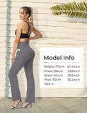 1 x RAW Customer Returns ALONG FIT Bootcut Pants Women s Yoga Pants High Waist Women s Flare Yoga Pants with Pockets Opaque Bootleg Pants Elegant Jogging Bottoms Stretchy Fitness Leggings Sports Pants Gray M - RRP €31.25