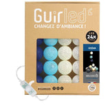 1 x RAW Customer Returns GuirLED - LED cotton balls fairy lights USB - Baby night light 2h - Dual USB 2A power supply included - 3 intensities - 24 balls 2.4m - Oc an - RRP €34.99