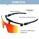 1 x RAW Customer Returns suoso Sports Glasses Polarized Cycling Glasses Bicycle Glasses Fast Glasses for Men Women Sports Sunglasses UV400 Clear Running Glasses for MTB Road Bike Bicycle Ski Rave Orange - RRP €15.42