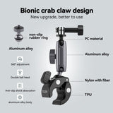 1 x RAW Customer Returns TELESIN Motorcycle Crab Claw Clamp Magic Arm 360 Adjustment Super Clamp 1 4 Screw for Gopro Insta 360 DJI Action Canon Nikon DSLR Camera Aluminum Version  - RRP €32.99