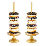 2 x RAW Customer Returns WVOPIAHY 2 Pieces Metal Donut Stand Donuts Stander,Gold Dessert Bagels Donut Tower Stand,Candy Bar Donut Wall,Donut Holder,Donut Decoration for Wedding Birthday Treat Party Decoration - RRP €48.38