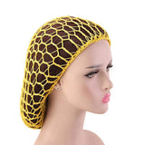 1 x Brand New Minkissy 2 Piece Crochet Hair Nets for Women and Girls - Red and Yellow Red Yellow One Size - RRP €24.0