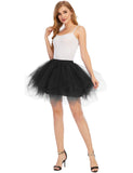 1 x RAW Customer Returns Meetjen women s tutu carnival costume tulle skirt petticoat underskirt hoop skirt ballet tutu dress black L - RRP €19.99