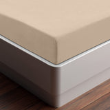 1 x RAW Customer Returns Utopia Bedding - Set of 2 fitted sheets 90x200cm - Beige - Brushed microfiber fitted sheet - 35 cm deep pocket - RRP €18.99