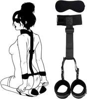 3 x Brand New BDSM sex bondage set restraints bondage set erotic adjustable collar handcuffs blindfolds SM bondage sex toy scenes cosplay wrist neck restraints sex toy for couples extreme - RRP €42.06