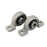 2 x RAW Customer Returns DEWIN Pillow block bearing, ball bearing 10 mm block cast housing flange hole automatic self-adjustment center mounted support 2 pieces - RRP €35.04