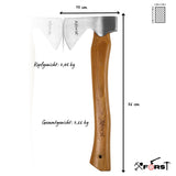 1 x RAW Customer Returns Xforst axe X-TA5, hatchet made of forged carbon steel. Hand axe made of hickory wood handle with blade protection made of genuine leather. Viking axe model. - RRP €30.16