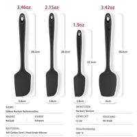 1 x RAW Customer Returns Dough scraper set, NoChoX heat-resistant silicone spatula silicone cooking spoon, kitchen spatula spoon for Thermomix TM5, TM6 and TM31 black  - RRP €9.41