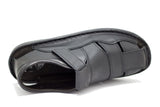 1 x RAW Customer Returns Kristian Shoes 02 - Men s Closed Sandals Slipper Made of Leather for Summer - Black 44 - RRP €51.6