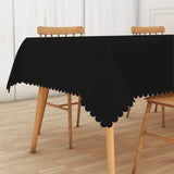 1 x Brand New Aoihrraan Black Rectangular Polyester Fabric Tablecloths Washable Oblong Tablecloth for Home Party Dining 6 to 8 Seater for Kitchen Wedding Birthday Anniversary Decoration 178 x 229 cm - RRP €33.99