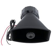 1 x RAW Customer Returns Electronic warning siren for car, motorcycle, fire brigade, ambulance, loudspeaker with microphone, 100 W, 12 V, 7 sounds please note country-specific regulations  - RRP €23.96