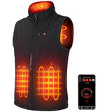 1 x RAW Customer Returns KEMIMOTO heated vest with app remote control, heated vest for men and women, with 10000mAh battery, heated vest with 4 heating zones, for motorcycling, fishing, skiing - RRP €69.99