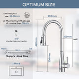 1 x RAW Customer Returns YUANNY Touchless Sensor Kitchen Faucet with Pull-out Spray, Infrared Smart Faucet, 360 Rotatable Contactless Kitchen Mixer Tap, 3-Mode Kitchen Sink Tap - RRP €107.36